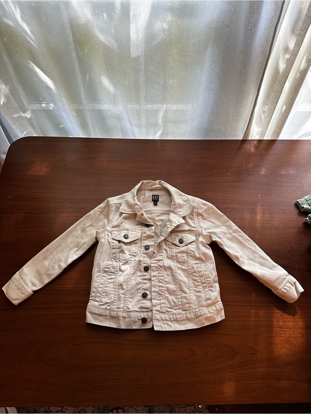 GAP Girls Light Cream Denim Jacket